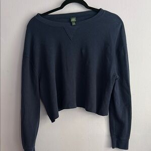 Wild Fable navy blue cropped sweater